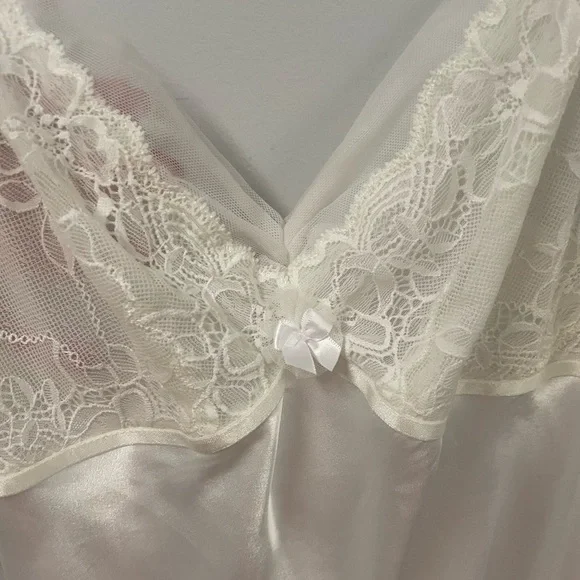 Oscar De La Renta Pink Label white midi nightgown lace bridal wedding - Picture 2 of 6